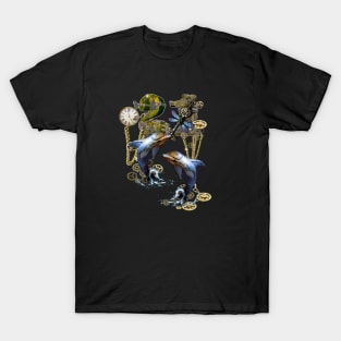 21st Steampunk Birthday girl who loves dolphins and could wear this T shirt near the ocean T-Shirt